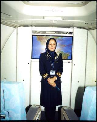 An air stewardess