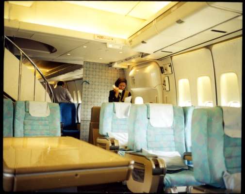 The business-class cabin
