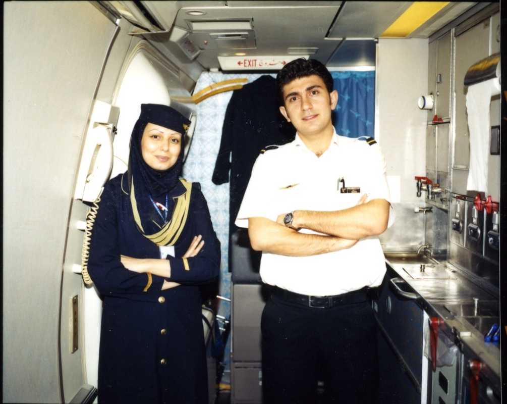 Air crew on the Tehran-Damascus leg