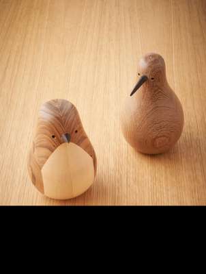 wooden house birds by Norwegian designer Lars Beller Fjetland