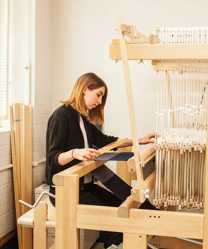 Textile weaver Sophie Reeves