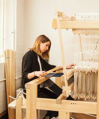 Textile weaver Sophie Reeves