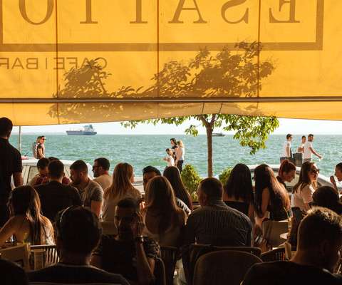 Café with a sea view