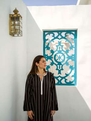 Fashion designer Nasiba Hafiz in her Jeddah villa 