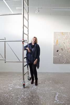 Jessica Bradley in her gallery on Toronto's Dundas Street