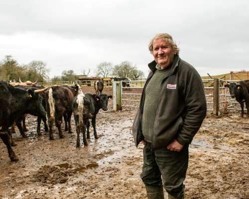Farmer John Childs of Cowshill Farm, who provides meat and other products 