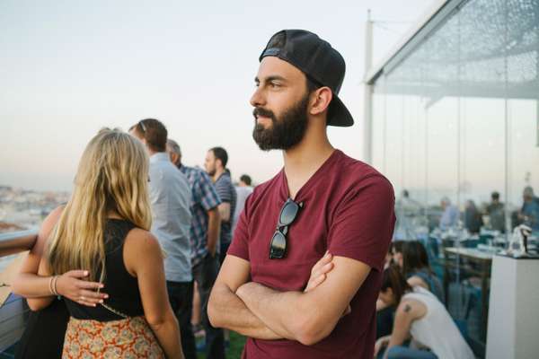 Catching the afternoon rooftop breeze