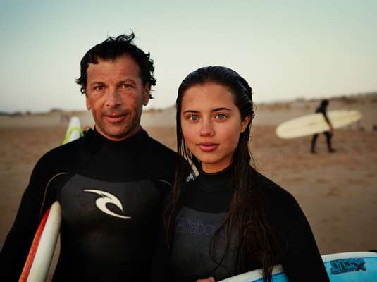 Surfers Jorge and Mariana Guimarães 