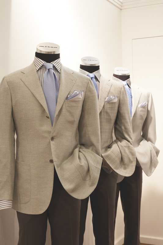 Tailored suits by Kiton