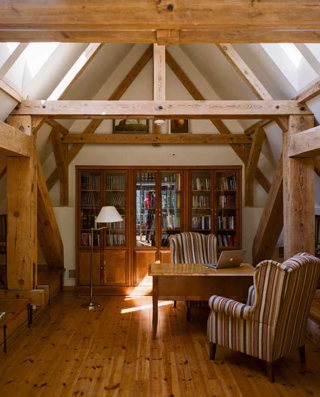 Library with its original wooden beams