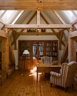 Library with its original wooden beams