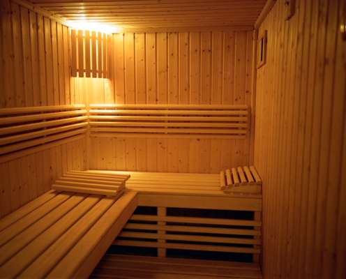 Staff can relax in the sauna