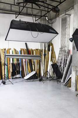 Photo studio in the basement