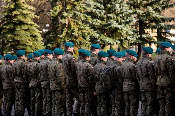 Cadets lining up to be briefed 