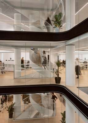 The spiral staircase inserted by Cos’s architects