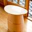 Turned wooden stool by Shuji Nakagawa