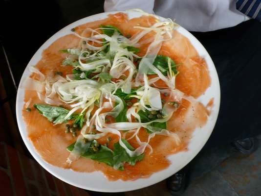 Salmon carpaccio