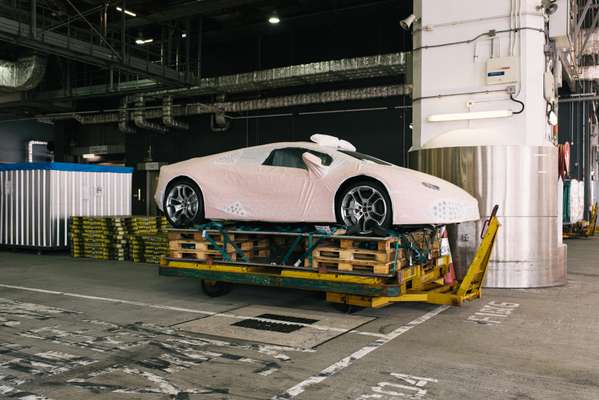 Lamborghini awaiting shipment