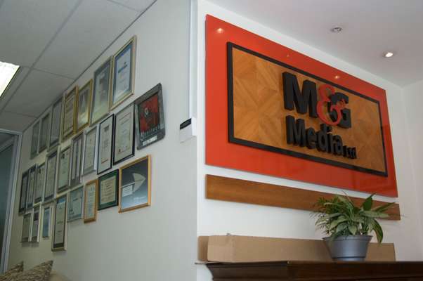 M&G Media’s reception area