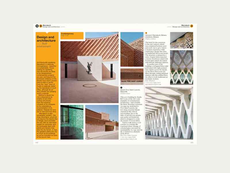 Spread Architecture The Monocle Travel Guide, Marrakech, Tangier & Casablanca