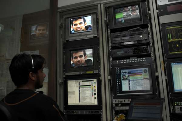 Inside master control room of Dawn News 