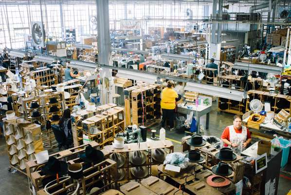 Busy factory floor