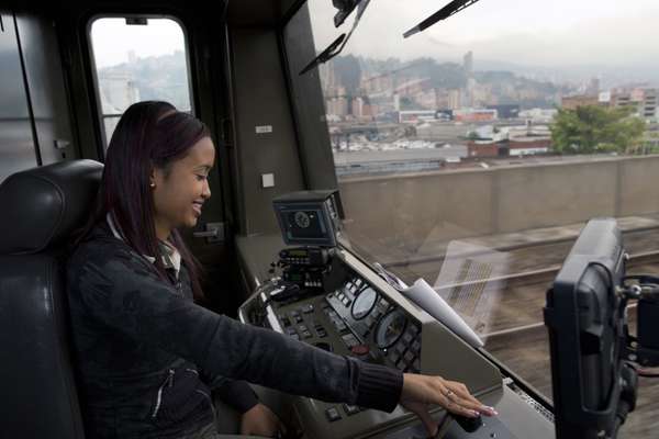 Students operate some of the metro trains