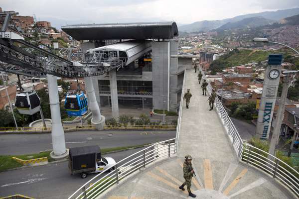 The cable station in Comuna 13