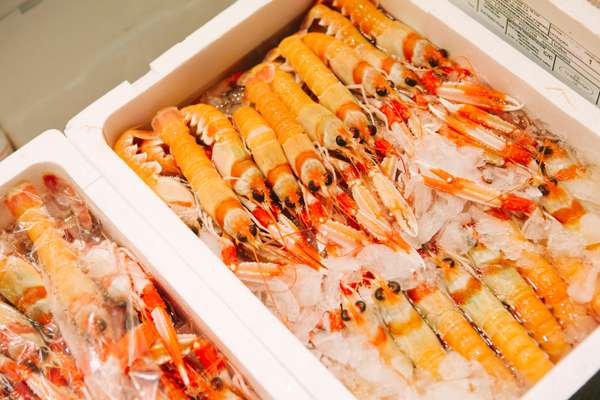 Fresh box of lobster