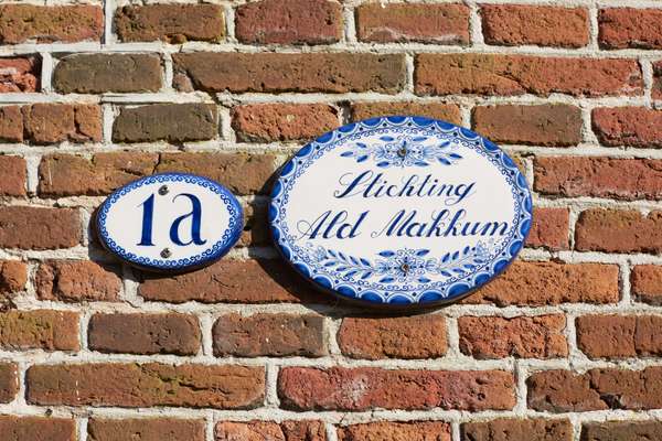 Ceramic house number and nameplate
