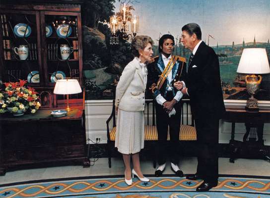 Nancy Reagan, Michael Jackson and Ronald Reagan