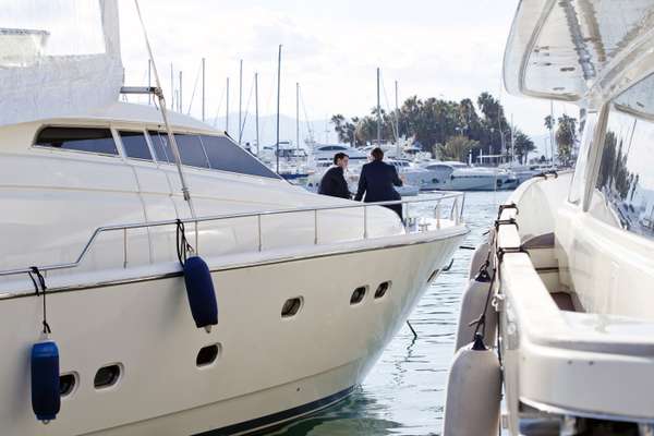 Relaxing at the harbour