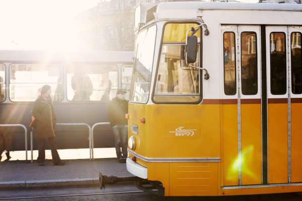 Tram commute into town