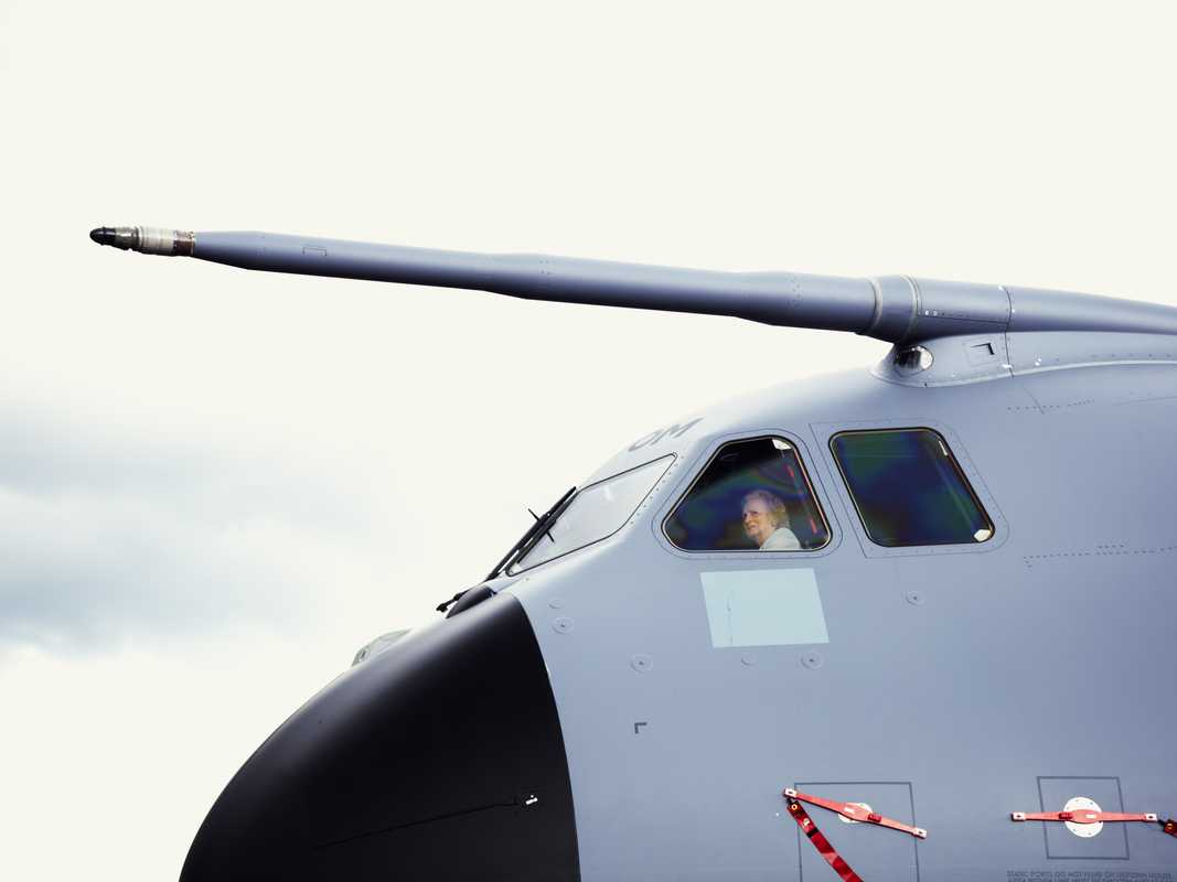 Customer onboard the Airbus A400M Atlas