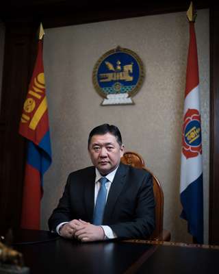 Enkhbold Miyegombiin, the parliamentary speaker