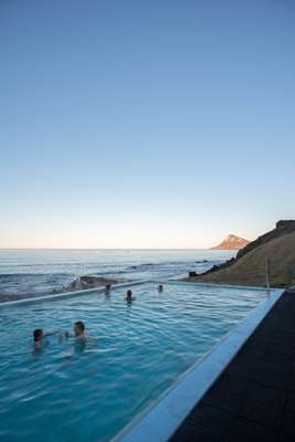 Popular evening pool in Árneshreppur