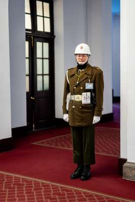 Guard in the corridors 