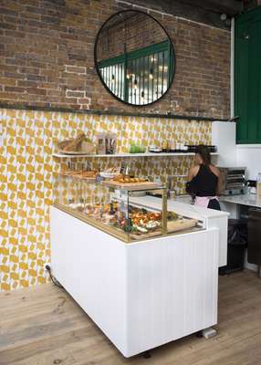 Moroccan tiles in the patisserie 