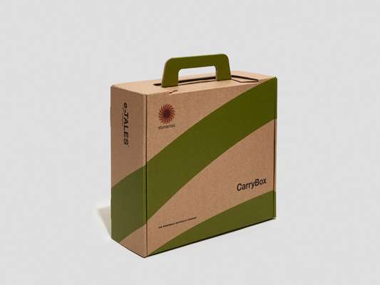 Box made from renewable, recyclable materials.  storaenso.com