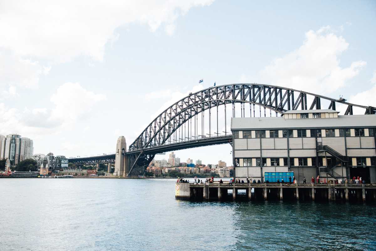 View from The Wharf of Sydney Harbour Bridge