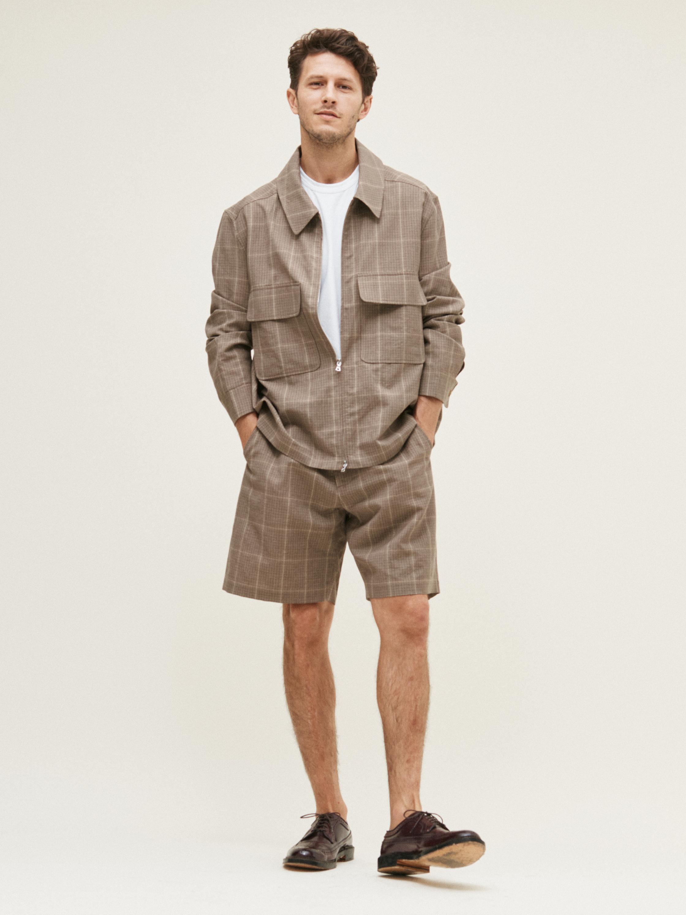 Shorts and hot sale jacket men