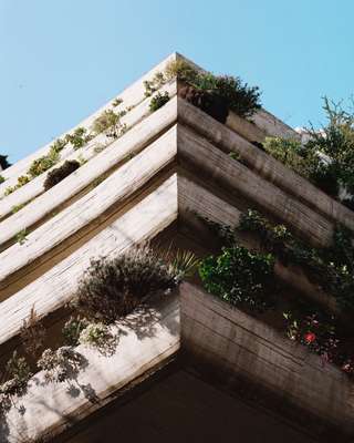 Strong cement exterior of the complex, which helped earn it the nickname of ‘The Bunker’