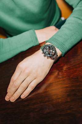 Jumper by Altea, watch by Tag Heuer
