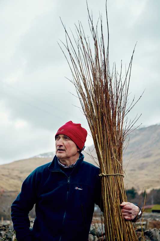 Joe Hogan with willow he’s just harvested
