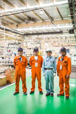 Technicians at the Daikin factory