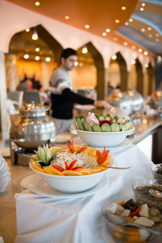 Buffet lunch for guests 