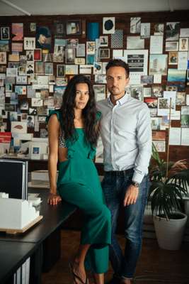 Architect Matteo Inches with wife Nastasja Inches-Geleta