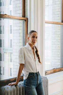 Hoffman in her studio