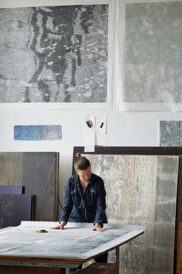 Christiane Baumgartner in her studio
