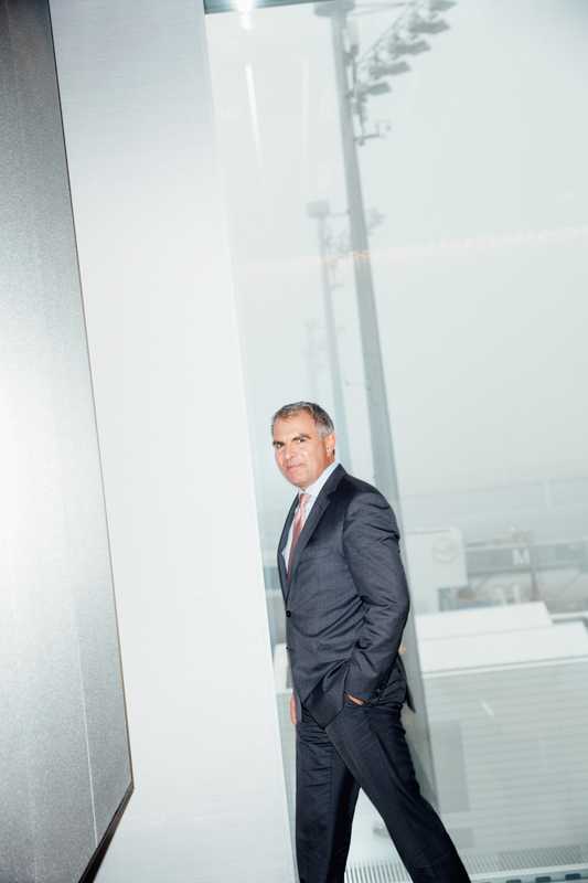 Lufthansa CEO Carsten Spohr in the new First Class lounge at Munich Airport